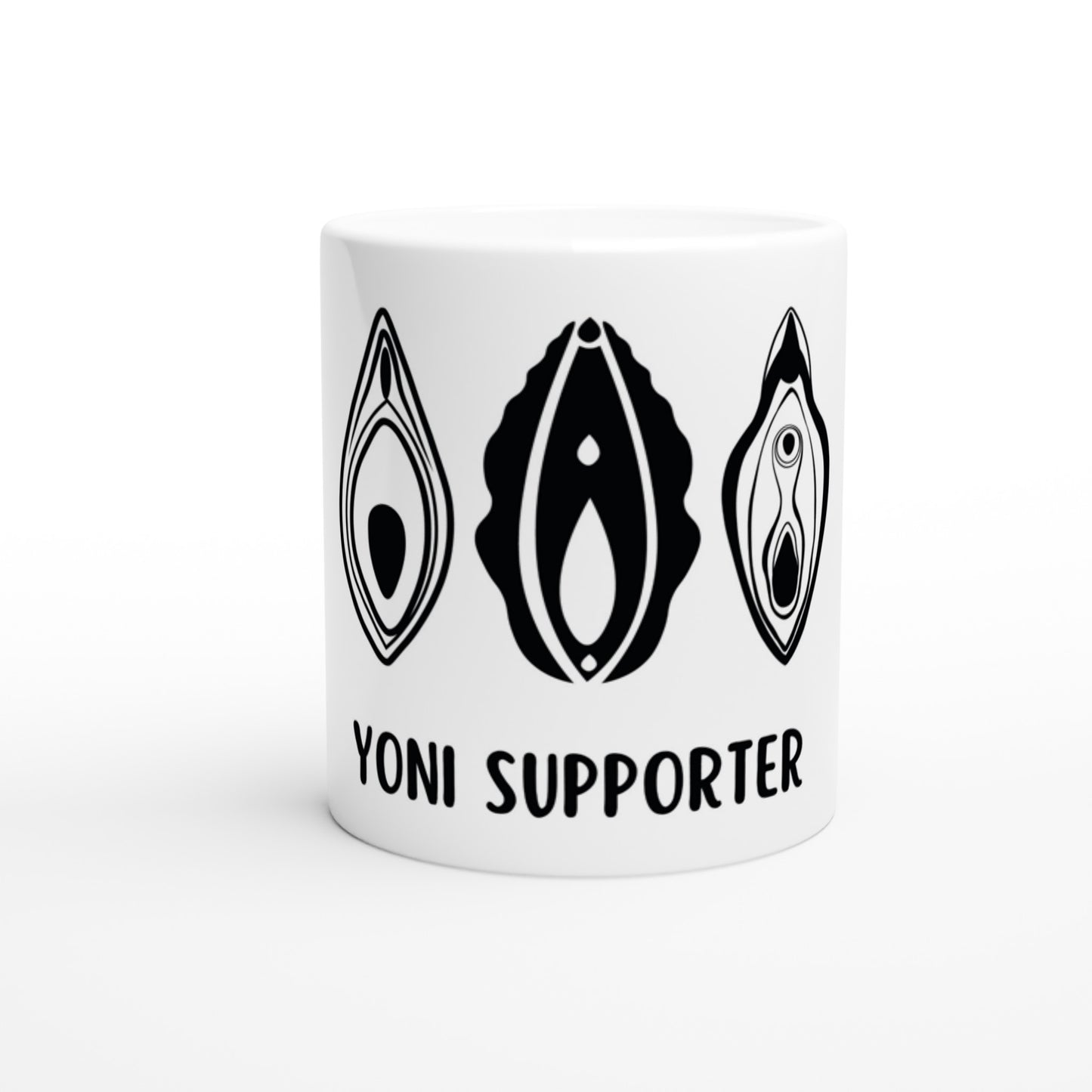 "YONI SUPPORTER" - Keramiktasse (325ml) Kaffeetasse Teetasse Yonitasse Keramikbecher 🌸 Yoni Motiv Yoniart Yoni Art