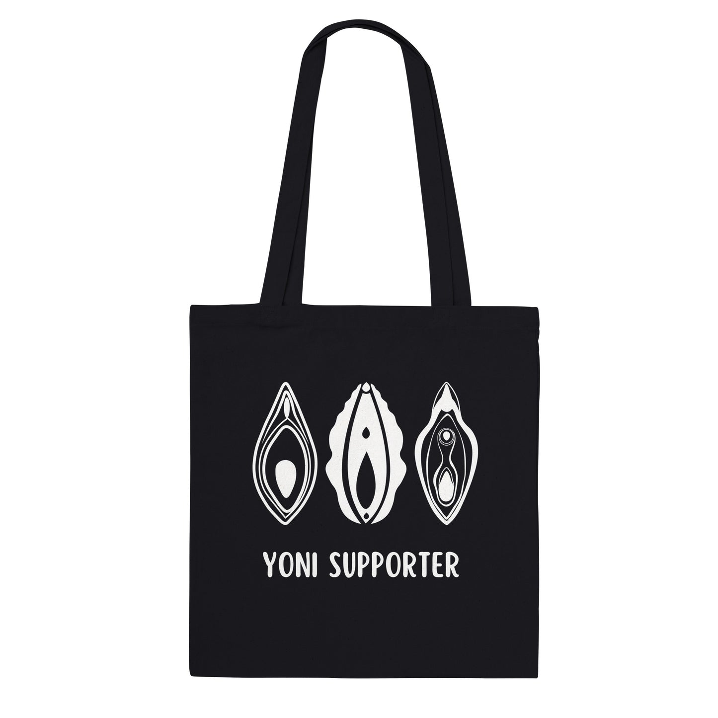 "YONI SUPPORTER" -Tragetasche (40 x 40 cm), Tote Bag, Einkaufstasche, Beutel, 3 x Yoni Motiv - verschiedene Farben verfügbar 🌸 Yoni Motiv Yoniart Yoni Art