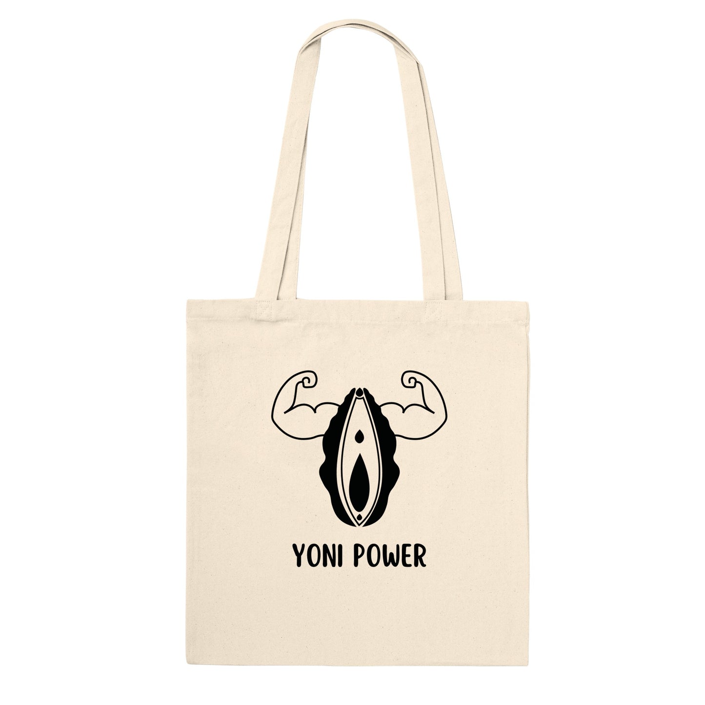 "YONI POWER"-Einkaufsbeutel, Tragetasche 40 x 40 cm, Tote Bag, Tasche, Beutel, verschiedene Farben 🌸 Kraftvolles Yoni Motiv Yoniart Yoni Art