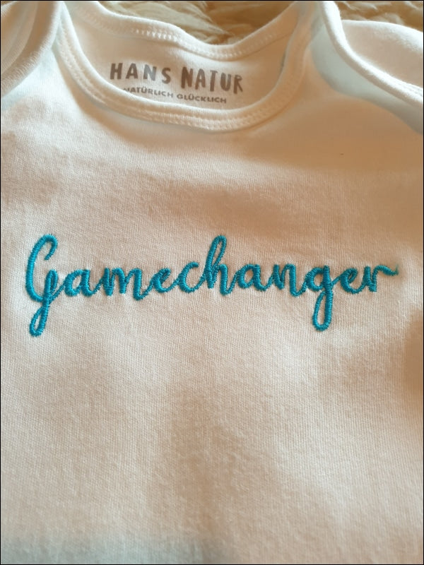 Gamechanger Babybody Bestickt / Schwangerschaft Verkünden Geschenk Zur Geburt Du Wirst Papa Oma Opa