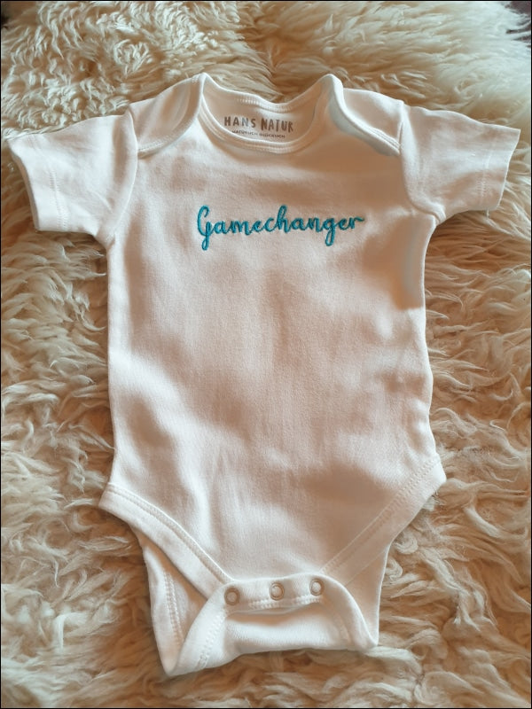 Gamechanger Babybody Bestickt / Schwangerschaft Verkünden Geschenk Zur Geburt Du Wirst Papa Oma Opa