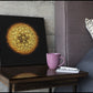 Leinwandbild Feurige Pusteblume Vor Schwarzem Hintergrund #10 Wandbild - Hochwertiger Kunstdruck