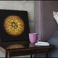 Leinwandbild Feurige Pusteblume Vor Schwarzem Hintergrund #8 Wandbild - Hochwertiger Kunstdruck