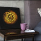 Leinwandbild Feurige Pusteblume Vor Schwarzem Hintergrund #2 Wandbild - Hochwertiger Kunstdruck