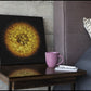 Leinwandbild Feurige Pusteblume Vor Schwarzem Hintergrund #3 Wandbild - Hochwertiger Kunstdruck