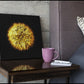 Leinwandbild Feurige Pusteblume Vor Schwarzem Hintergrund #9 Wandbild - Hochwertiger Kunstdruck