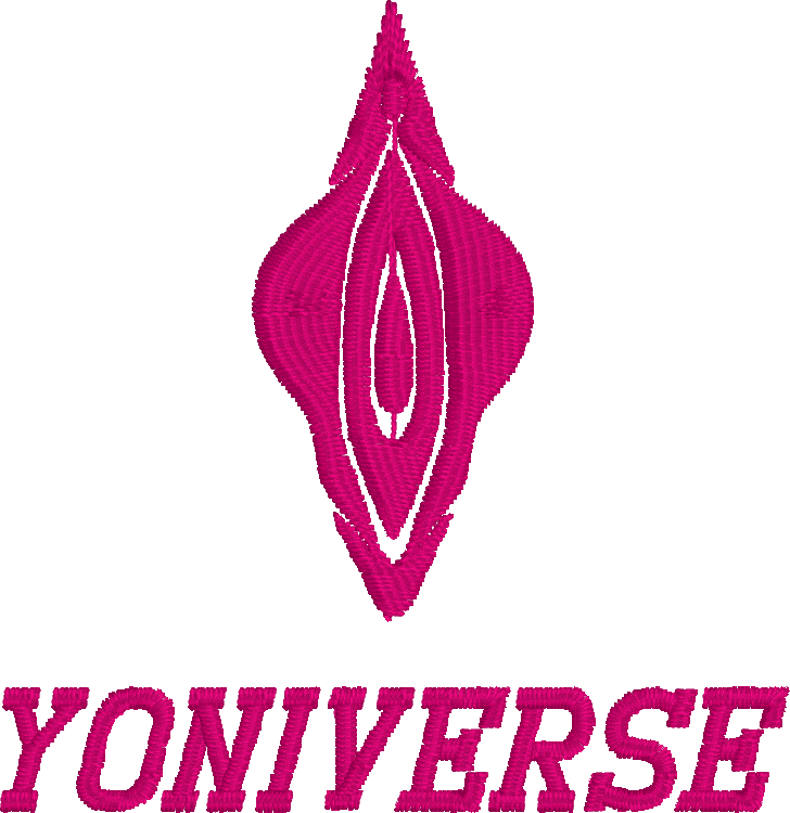 Besticktes YONIVERSE T-Shirt / Damen Bio Baumwoll T-Shirt / Women Empowerment / YONI ART